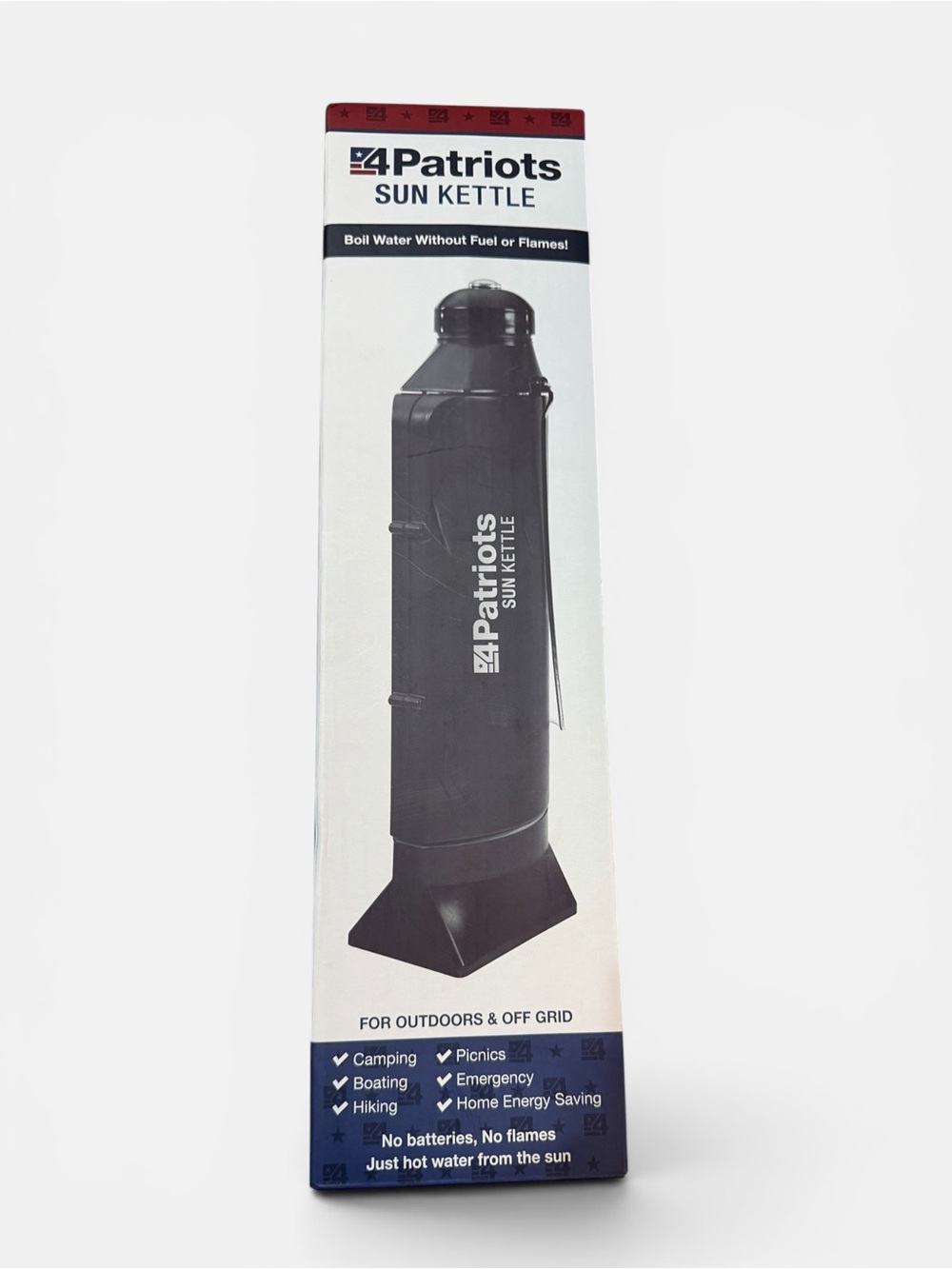 4PATRIOTS Sun Kettle Portable Solar Water Heater Camping & Emergencies, 16.9 oz